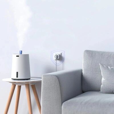 Silamp Marque Prise Connectée WiFi Minuteur et Consommation - Prise WiFi Intelligente - Publicité Silamp Marque Prise Connectée WiFi Minuteur et Consommation - Prise WiFi Intelligente - Publicité
