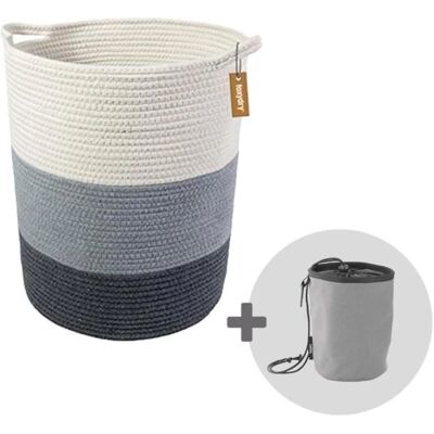 FOXYDRY - Set - Grand panier corde - 32 pinces anti-vent - Set de lavage - Publicité FOXYDRY - Set - Grand panier corde - 32 pinces anti-vent - Set de lavage - Publicité