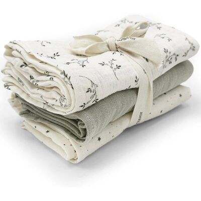 Olive Bloom - Lange 70x70 - Couverture bébé - Publicité Olive Bloom - Lange 70x70 - Couverture bébé - Publicité