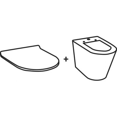 Inodoro Blanco Mate Rimless de Pared Modelo OK Inodoro Blanco Mate Rimless de Pared Modelo OK