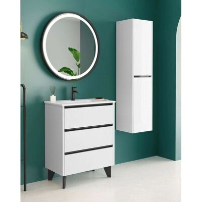 Marca Modelo - Gabinete de Baño de 3 Cajones - Blanco Brillo Marca Modelo - Gabinete de Baño de 3 Cajones - Blanco Brillo