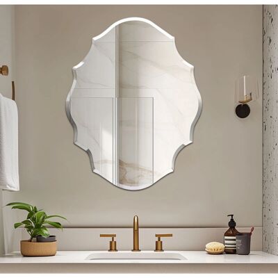 Luvodi 63x81 cm Espejo de Pared Modern Artístico Irregular - Espejo de Pared Luvodi 63x81 cm Espejo de Pared Modern Artístico Irregular - Espejo de Pared