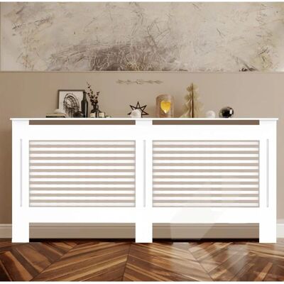 Cubierta de Radiador MDF Blanca - Grande - Diseño Moderno Cubierta de Radiador MDF Blanca - Grande - Diseño Moderno