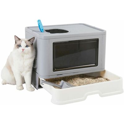 Arenero para Gatos Grande Cubierto - Sin Olores, Plegable Arenero para Gatos Grande Cubierto - Sin Olores, Plegable