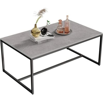 Mesa de Centro UNHO Gris - Piedra Sinterizada Moderna - Café y Sala Mesa de Centro UNHO Gris - Piedra Sinterizada Moderna - Café y Sala