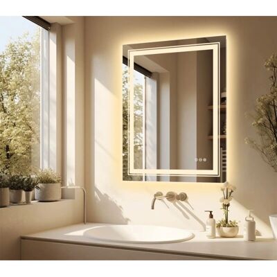 Unho Luvodi Espejo de Baño con Luz LED - Antivaho, Táctil, 30x70cm Unho Luvodi Espejo de Baño con Luz LED - Antivaho, Táctil, 30x70cm