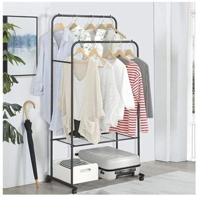 Unho Metal Clothes Rack with Wheels - Modern, Durable, Large Capacity Unho Metal Clothes Rack with Wheels - Modern, Durable, Large Capacity