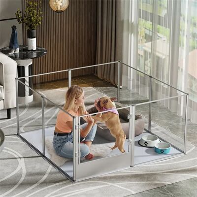 BingoPaw Corral para Perros - Seguridad de Acrílico Transparente para Mascotas BingoPaw Corral para Perros - Seguridad de Acrílico Transparente para Mascotas