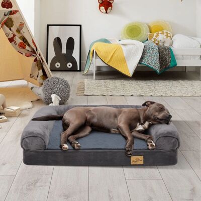 Bingopaw Model L75x100x8cm Orthopedic Dog Bed Grey Bingopaw Model L75x100x8cm Orthopedic Dog Bed Grey