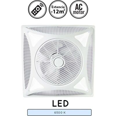 Ventilador de techo Bilake con luz - 60x60 - Blanco Ventilador de techo Bilake con luz - 60x60 - Blanco