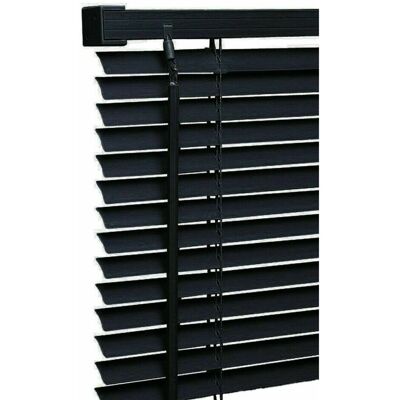 UnknownBrand - PVC Venetian - Black - 210x150 cm - Window blinds UnknownBrand - PVC Venetian - Black - 210x150 cm - Window blinds