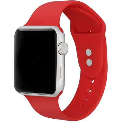 Bracelet Silicone Rouge 44MM pour Apple Watch - Bracelet connecté - Publicité Bracelet Silicone Rouge 44MM pour Apple Watch - Bracelet connecté - Publicité