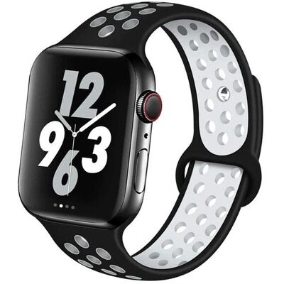 Bracelet SportyStyle pour Apple Watch Noir Blanc - Bracelet pour montre connectée - Publicité Bracelet SportyStyle pour Apple Watch Noir Blanc - Bracelet pour montre connectée - Publicité