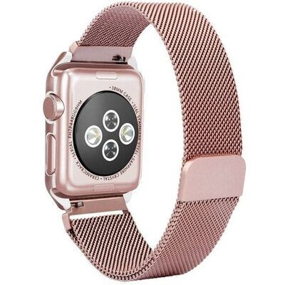 Bracelet Milanese Rose pour Apple Watch - Bande de Montre - Publicité Bracelet Milanese Rose pour Apple Watch - Bande de Montre - Publicité