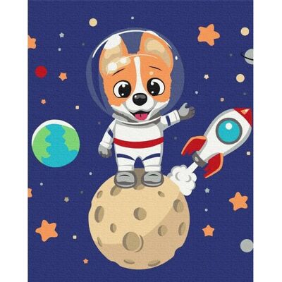 Twoje Hobby - Pies astronauta - 40x50 - Zestaw malowania po numerach Twoje Hobby - Pies astronauta - 40x50 - Zestaw malowania po numerach