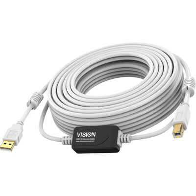Vision TC 10MUSB+ - Hochgeschwindigkeits USB 2.0 Kabel - Grau Vision TC 10MUSB+ - Hochgeschwindigkeits USB 2.0 Kabel - Grau