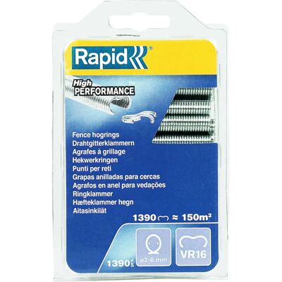 Rapid VR16 High Performance Galvanised Fence Hog Rings - 1390 Pieces Rapid VR16 High Performance Galvanised Fence Hog Rings - 1390 Pieces