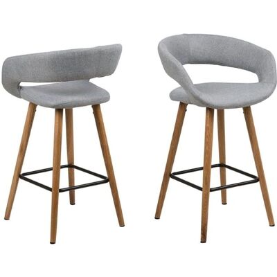 Møbel24 2er Set Gramma Barhocker Höhe 87-88cm Hellgrau Eiche Møbel24 2er Set Gramma Barhocker Höhe 87-88cm Hellgrau Eiche