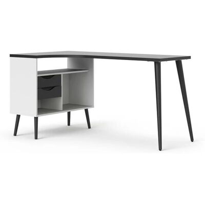 Ebuy24 Napoli Eckschreibtisch - Modern, Dänisch, 3 offene Fächer, 2 Schubladen Ebuy24 Napoli Eckschreibtisch - Modern, Dänisch, 3 offene Fächer, 2 Schubladen