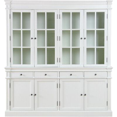 ebuy24 Amaretta Vitrine - Vintage 4-türiger Schaukastenvitrine - Weiß antik ebuy24 Amaretta Vitrine - Vintage 4-türiger Schaukastenvitrine - Weiß antik