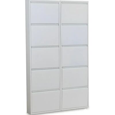 Ebuy24 Pisa Wit Metaal Schoenenkast met 10 Deuren - Schoenmeubel Ebuy24 Pisa Wit Metaal Schoenenkast met 10 Deuren - Schoenmeubel