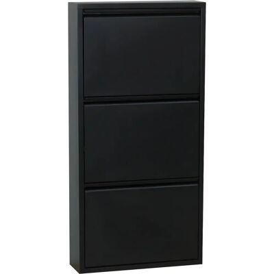 Møbel24 - Pisa - Black Metal - 3 Türen - Schuhschrank Møbel24 - Pisa - Black Metal - 3 Türen - Schuhschrank