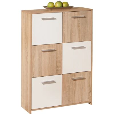 Ebuy24 - Kommode Egir - Sonoma Dekor - 6 Türen Ebuy24 - Kommode Egir - Sonoma Dekor - 6 Türen