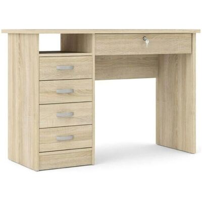 Møbel24 Fula Modell Eik 5 Skuffer Skrivebord - Skrivebord Møbel24 Fula Modell Eik 5 Skuffer Skrivebord - Skrivebord