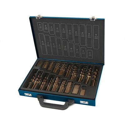 HBM 140-delige M35 Kobalt Boorset - Stalen Opbergkist HBM 140-delige M35 Kobalt Boorset - Stalen Opbergkist