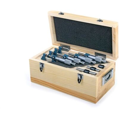 HBM Modell - 4-teiliger Analog Außenschraubmikrometersatz - 0-100 mm HBM Modell - 4-teiliger Analog Außenschraubmikrometersatz - 0-100 mm
