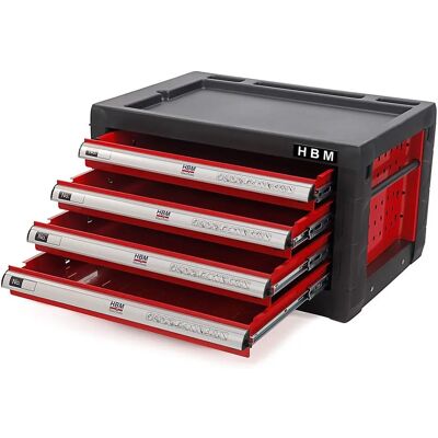 Armadio Attrezzi HBM - 4 Cassetti Rosso - Spazio Utensili Armadio Attrezzi HBM - 4 Cassetti Rosso - Spazio Utensili