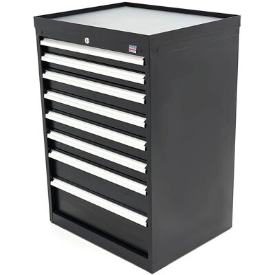 HBM Profi-Werkzeugschrank - 8 Schubladen, 72x58x100 cm, Schwarz HBM Profi-Werkzeugschrank - 8 Schubladen, 72x58x100 cm, Schwarz