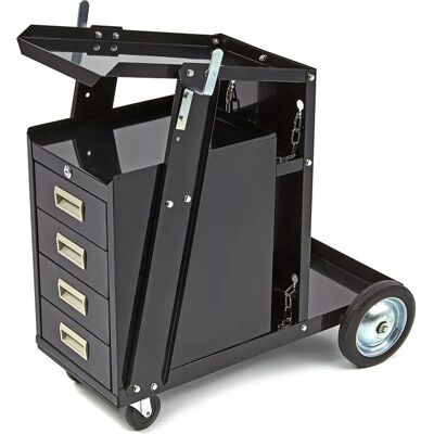 Chariot de soudage HBM - 4 tiroirs, pince, design compact - Publicité Chariot de soudage HBM - 4 tiroirs, pince, design compact - Publicité