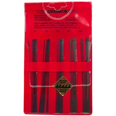 Assortiment Hegner 60 pièces de lames fines pour bois, plastique, métal - Publicité Assortiment Hegner 60 pièces de lames fines pour bois, plastique, métal - Publicité
