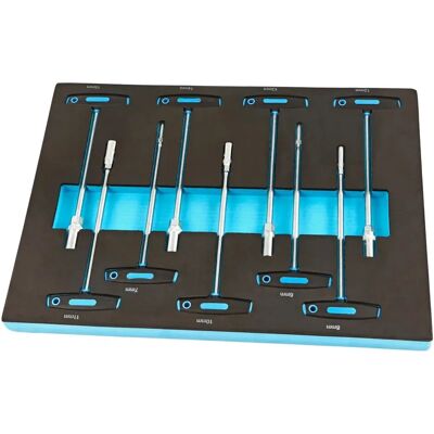 Insert en mousse pour ensemble de clés à douille - Chariot à outils HBM - Publicité Insert en mousse pour ensemble de clés à douille - Chariot à outils HBM - Publicité