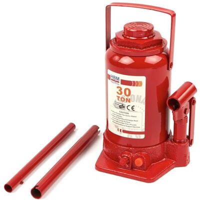 HBM Alza bottiglia idraulico 30 tonnellate - Resistente e Facile da Usare - Capacità 30 Tonnellate HBM Alza bottiglia idraulico 30 tonnellate - Resistente e Facile da Usare - Capacità 30 Tonnellate