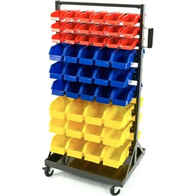 HBM Mobiles Lagerregal - 90 Fächer - Werkstatt Organizer HBM Mobiles Lagerregal - 90 Fächer - Werkstatt Organizer