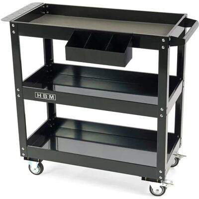 HBM Deluxe 3-Schichten-Werkzeugwagen auf Rollen HBM Deluxe 3-Schichten-Werkzeugwagen auf Rollen