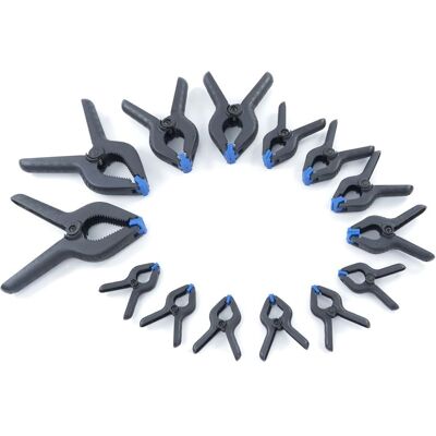 HBM - Market Clamp Set - 14 pezzi - 75-225 mm - Pinze HBM - Market Clamp Set - 14 pezzi - 75-225 mm - Pinze