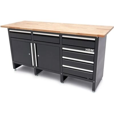 HBM 171 cm Werkbank mit 6 Schubladen 2 Türen - Werkbanke HBM 171 cm Werkbank mit 6 Schubladen 2 Türen - Werkbanke