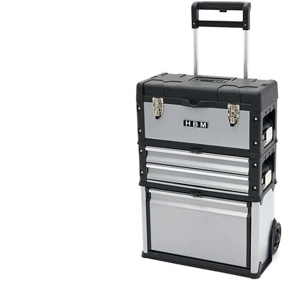 HBM 3-in-1 Modulaire Mobiele Gereedschapskistenset - Werkplaats Essentie HBM 3-in-1 Modulaire Mobiele Gereedschapskistenset - Werkplaats Essentie