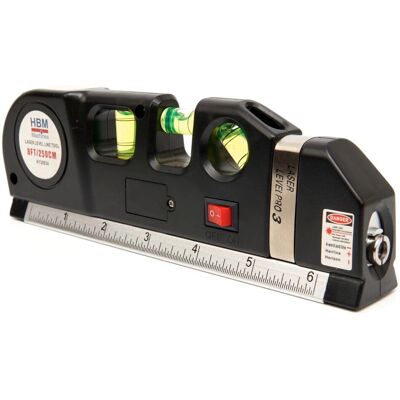 Niveau laser HBM avec mètre ruban - 250 cm - Publicité Niveau laser HBM avec mètre ruban - 250 cm - Publicité