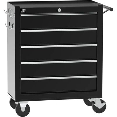 HBM Werkzeugwagen - 5 Schubladen, 62cm, Schwarz - Werkzeugwagen HBM Werkzeugwagen - 5 Schubladen, 62cm, Schwarz - Werkzeugwagen