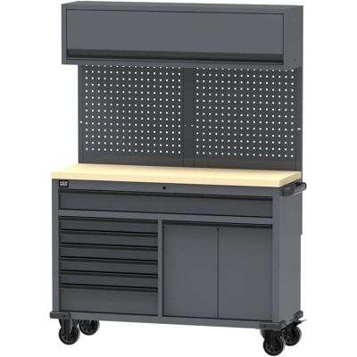 HBM Mobile Werkbank - 136cm, 7 Schubladen, Grau HBM Mobile Werkbank - 136cm, 7 Schubladen, Grau