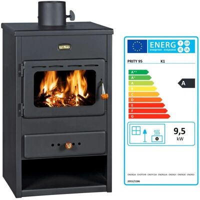 PRITY - K1 - 9 kW - Schwarz - Stove PRITY - K1 - 9 kW - Schwarz - Stove