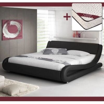 Cama Alessia Negra 120x190 - Soporte y Estilo Cama Alessia Negra 120x190 - Soporte y Estilo