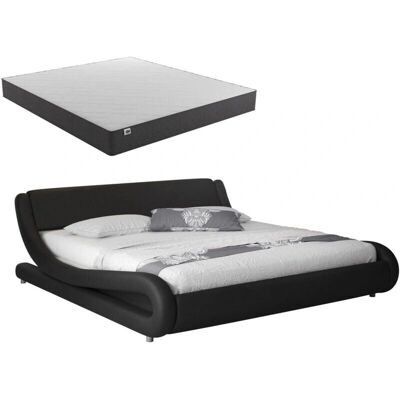 MUEBLES BONITOS Letto Alessia Nero - Supporto & Elegante MUEBLES BONITOS Letto Alessia Nero - Supporto & Elegante
