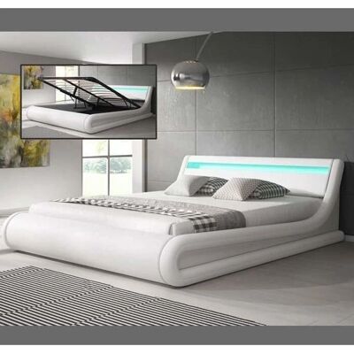 Cama con LED de Muebles Bonitos - Cama doble con almacenaje Cama con LED de Muebles Bonitos - Cama doble con almacenaje