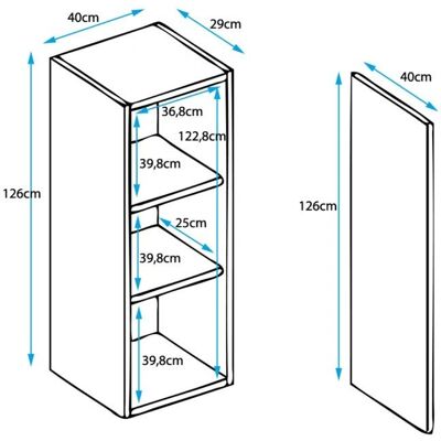 Lettiemobili Nora V1 Mobile da Parete - Moderno Bianco/Nero 3 Scomparti Lettiemobili Nora V1 Mobile da Parete - Moderno Bianco/Nero 3 Scomparti