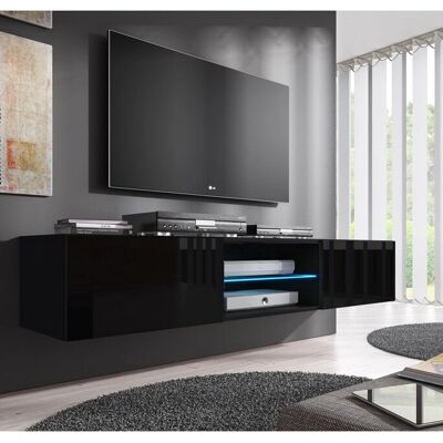 MUEBLES BONITOS Tibi Wand-TV-Schrank - LED, 2 Türen, 160x30x38.5cm MUEBLES BONITOS Tibi Wand-TV-Schrank - LED, 2 Türen, 160x30x38.5cm